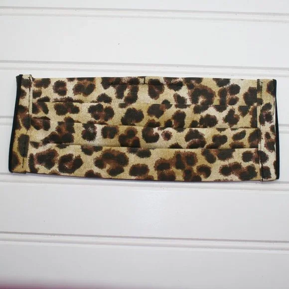 HAND CRAFTED Face Mask Animal Leopard Print Cotton - Adult - Pocket Style - Picture 4 of 12